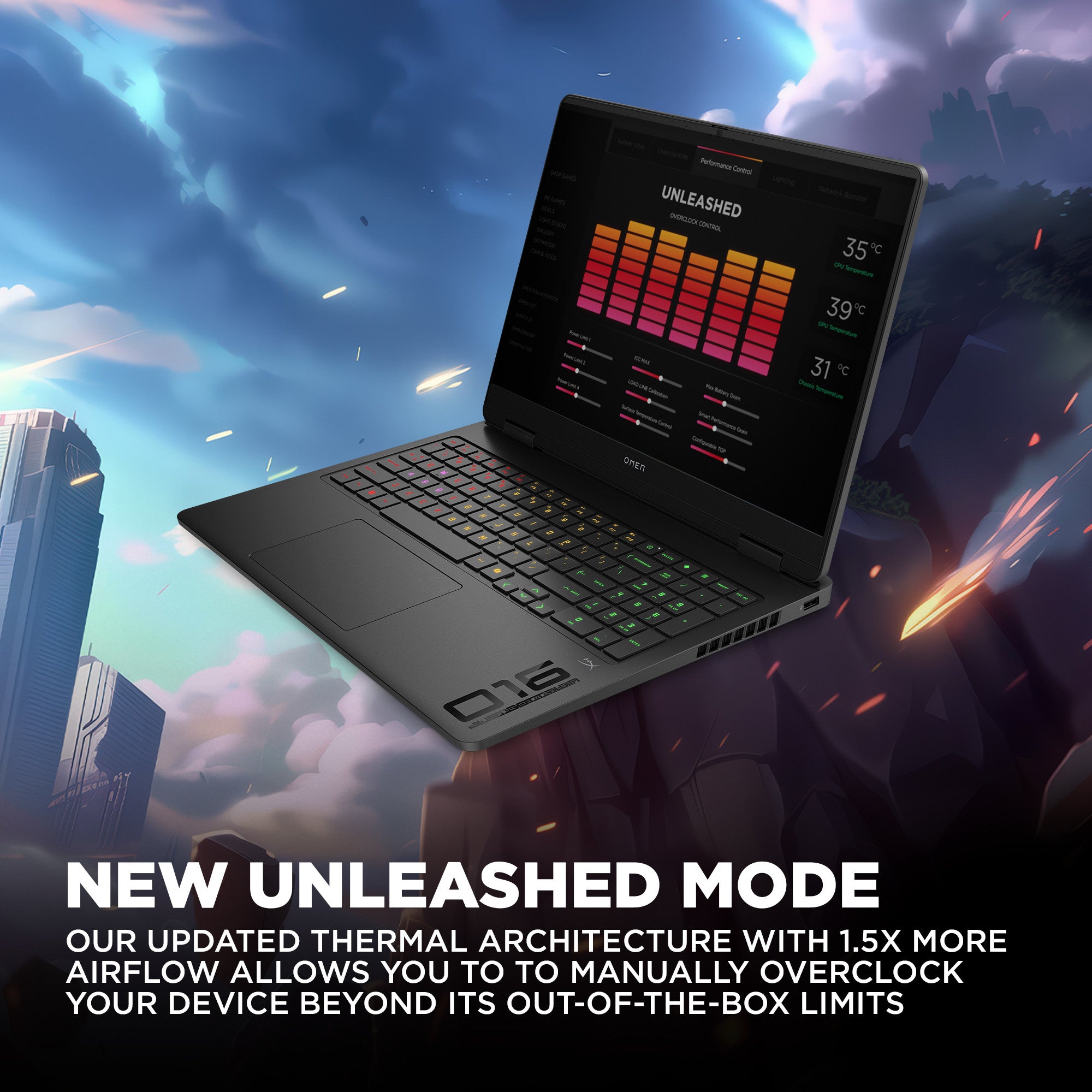 OMEN Gaming Laptop 16-ap0047nr 16. Windows 11 Home. AMD Ryzen™ AI 7. 16GB RAM. 1TB SSD. NVIDIA® GeForce RTX™ 5060. 2K. Shadow black - Image 4