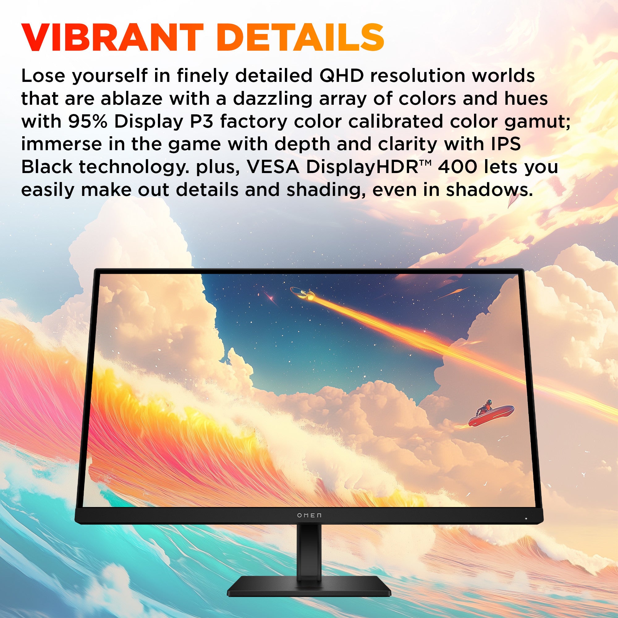OMEN 27 inch QHD 280Hz Gaming Monitor - OMEN 27qs G2 - Image 4
